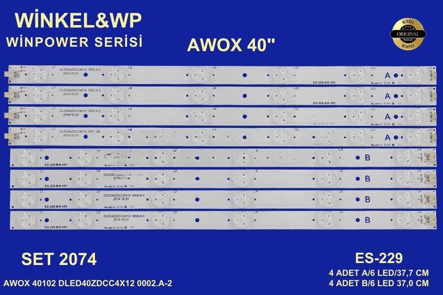 AWOX DLED40ZDCC4X12 0002.A-1/2 A/6 DLED40ZDCC4X12 0002.A-1/2 B/6 AWOX 40102 DLED40ZDCC4X12 0002.A-2, DLED40ZDCC4X12 0002.A DLED40ZDCC4X12 0002.A-1 (37,4 CM) ES-229 GEN-229 GEN229 SET-0229 SET229 ES-229 ES 229