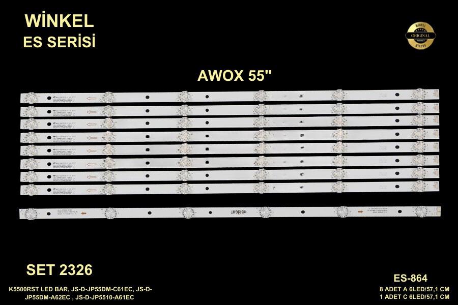 AWOX K5500RST LED BAR, JS-D-JP55DM-C61EC, JS-D-JP55DM-A62EC , JS-D-JP5510-A61EC, JS-D-JP5510-B61EC LED BAR , E55DU1000, DU55-1000, JPE03 16, C55ANSMT-4K-CURVE V3, CELLO JPE03 16, Cello C55ANSMT-4K CURVE V3 ES-864 SET-864 GEN-864 -TFH5550-TFH 5550 ES-864 E