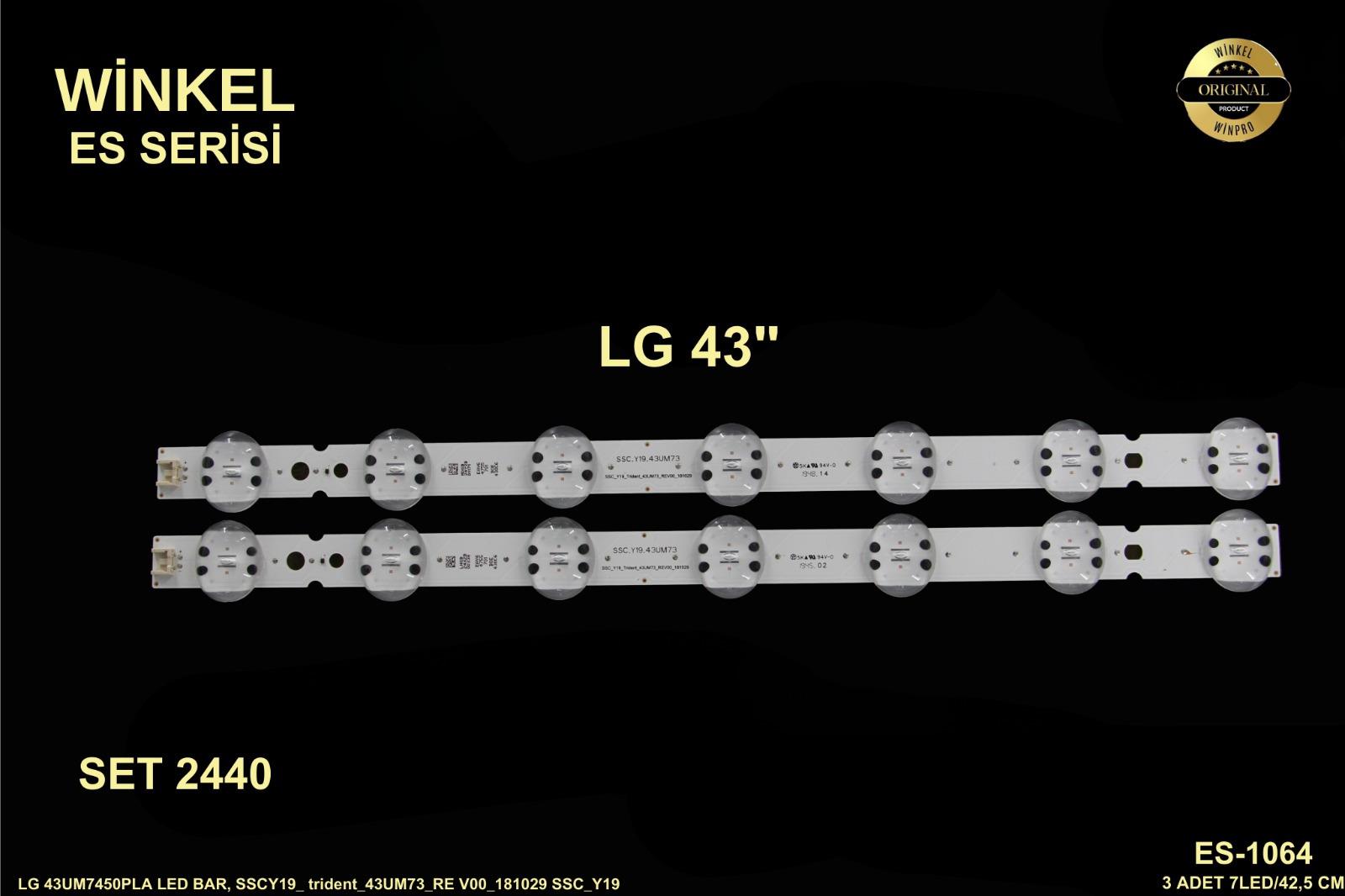 LG 43UM7450PLA LED BAR, LCD1245