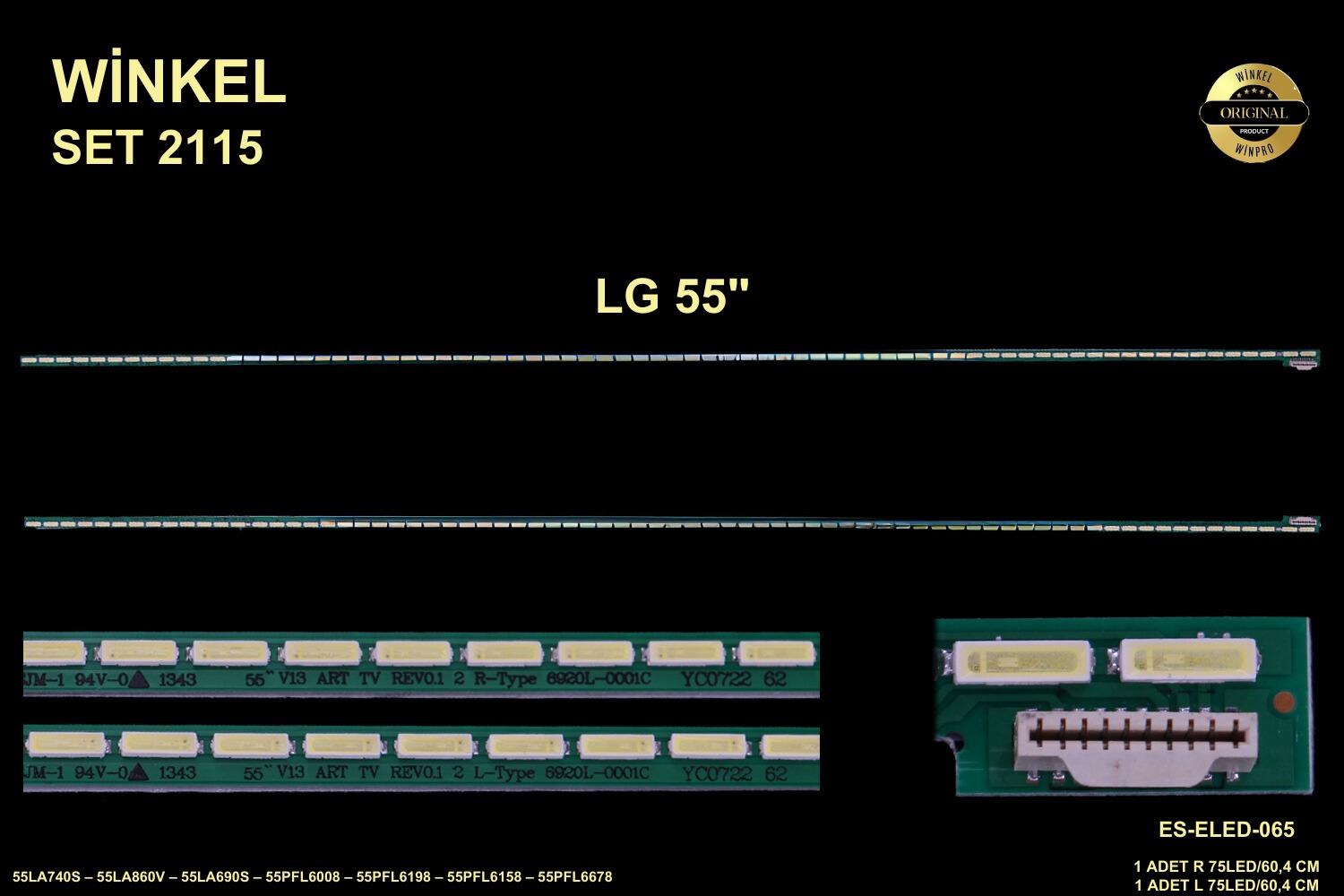 LG 55LA660S,55LA860V 55PFL6198 (60,4 CM) 55lb870 55LA740 6922L-0080A, 6922L-0069A 55