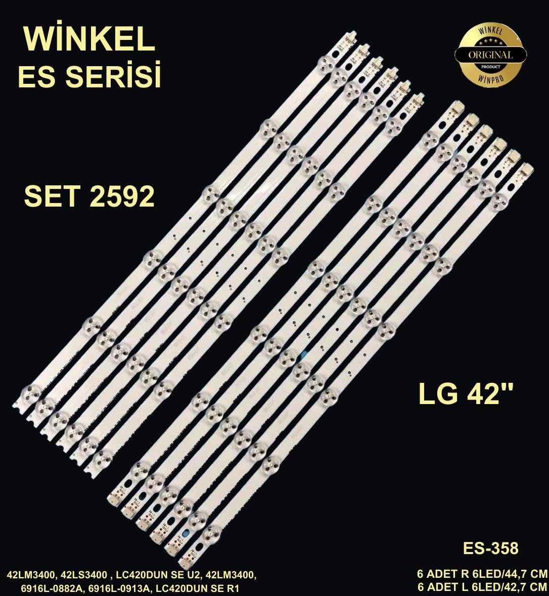 LG42LM3400, 42LS3400 LED BAR , PANEL LEDLERİ ,  LC420DUN SE U2 , 42LM3400 , 6916L-0882A , 6916L-0913A, LC420DUN SE R1 ES-358 ES 358