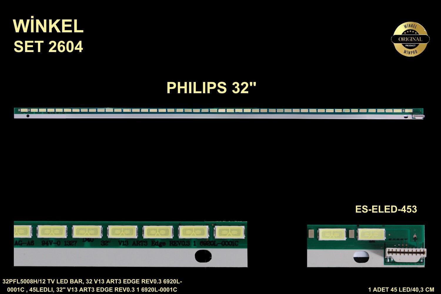 PHILIPS 32PFL5008H/12 TV LED BAR, ES-ELED-453