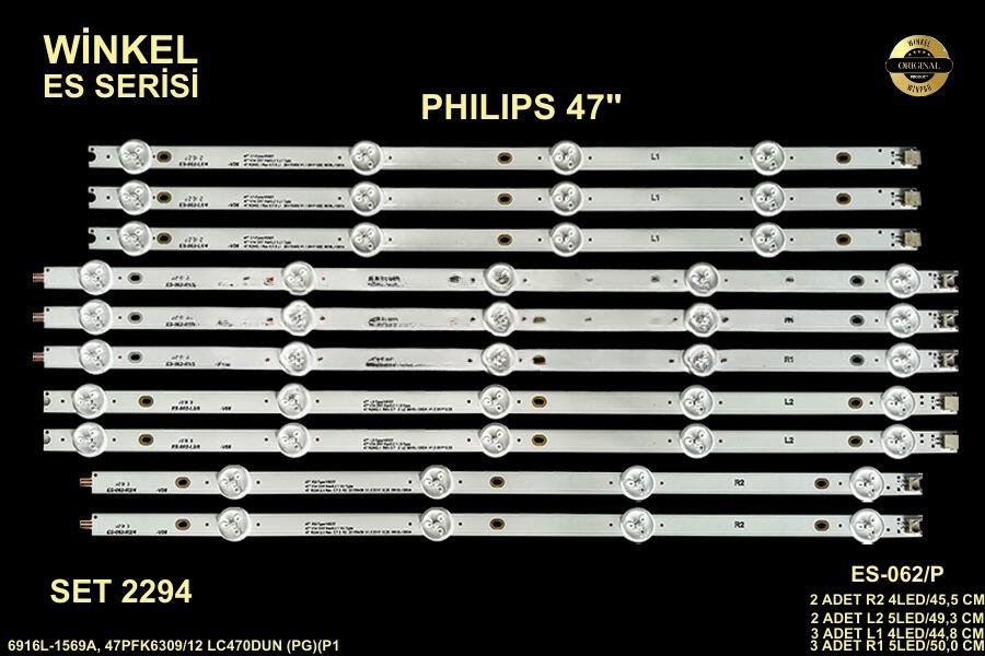 PHILIPS 47PFK6309 LED BAR TAKIMI LC470DUN PG P1 10 PARÇA 47″ V14 DRT REV0.2 1 R1-TYPE, 47″ V14 DRT REV0.2 1 L2-TYPE, 47″ V14 DRT REV0.2 1 R2-TYPE, 47″ V14 DRT REV0.2 1 L1-TYPE, 6916L-1566A, 6916L-1567A, 6916L-1568A, 6916L-1569A, 47PFK6309/12 LC470DUN (PG)