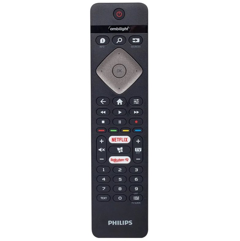 Philips Ambilight Ir Versiyon Netflix-Rakuten Tv Tuşlu Led Tv Kumandası 43PUS650462