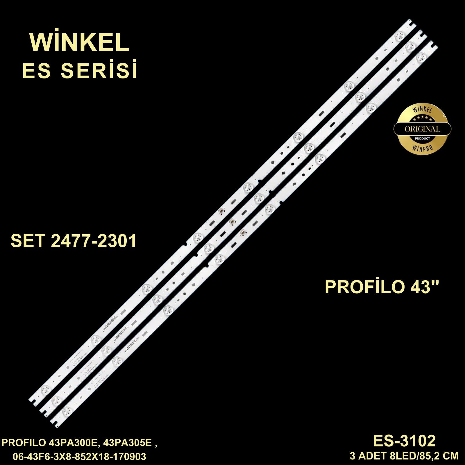 PROFILO 43PA300E, 43PA305E LED BAR ,ES-3102