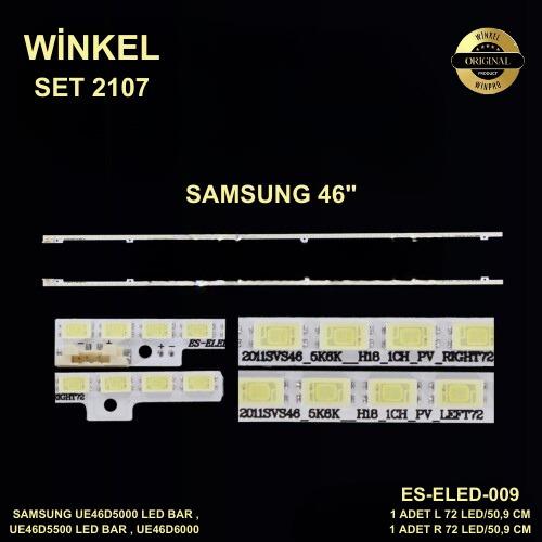 SAMSUNG 5630 UZUNLUK= 50,9CM R LED ADEDİ=72LED UE46D5500 UE46D6000 UE46D5000 LTJ460HN01-J, LTJ460HN01-V, LTA460HW03-J, LD460BGC-C1 ELED009 ELED-009 ES-ELED-009 GEN-ELED-009 ELED009 LCD594 LCD593 STL0395T 0395 UE46D6200TSX BN64-01644A, 2011SVS46-FHD-5K6K-R
