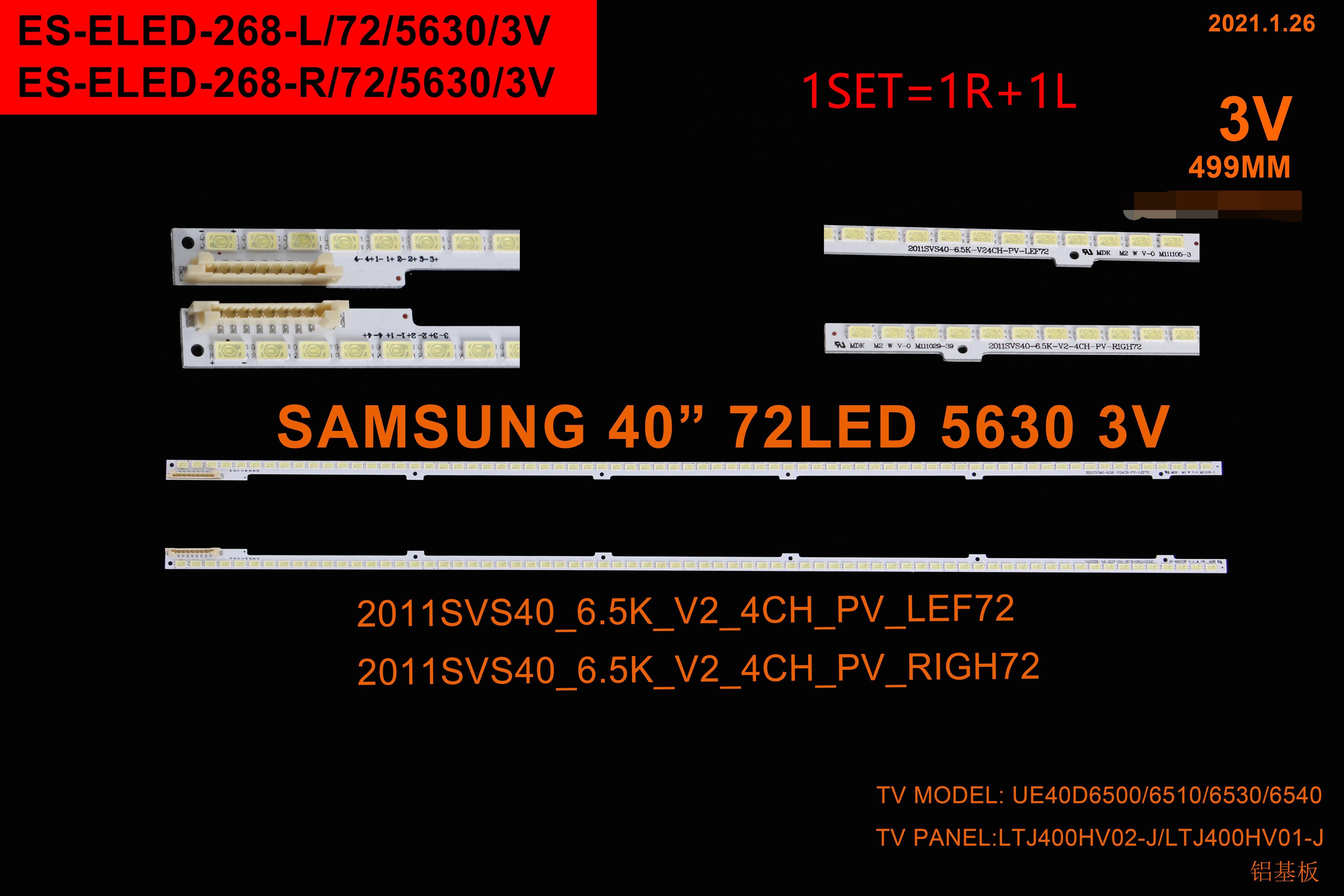 SAMSUNG UE40D6500, UE40D6510, UE40D6530,ES-ELED-268