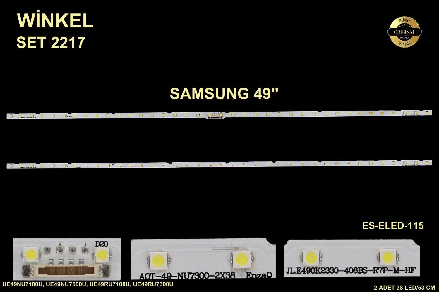 SAMSUNG UE49NU7100U, UE49NU7300U, UE49NU7500U, UE49RU7100U, UE49RU7300U, QM49N, HG49EJ690UB,ES-ELED-115