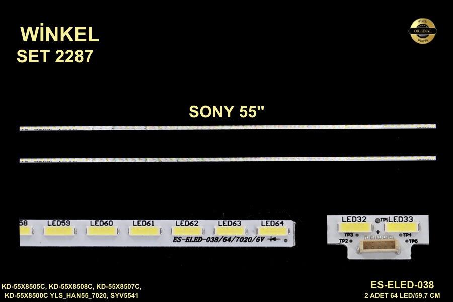 SONY KD-55X8505C, KD-55X8508C, KD-55X8507C, KD-55X8500C YLS_HAN55_7020, SYV5541 (59,65 CM) ES-ELED-0038 ELED-038 TKM-038 TKM038 ELED038