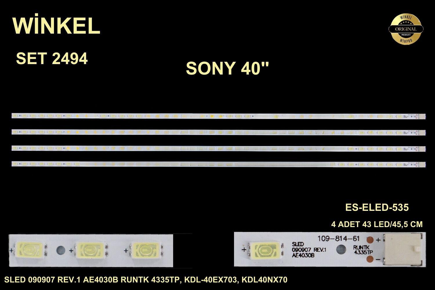 SONY KDL-40EX703, KDL40NX700,ES-ELED-535