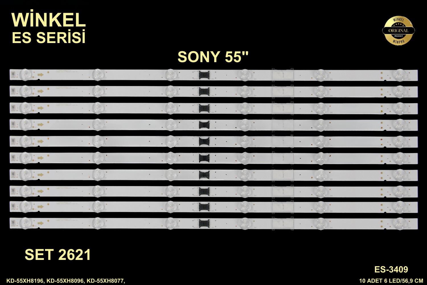 SONYKD-55XH8196, KD-55XH8096, KD-55XH8077, XBR-55X800H, XBR-55X81CH, XBR-55X80CH,55XH8077, 55C9000F, KD-55XH8096 ES-3409 ES 3409