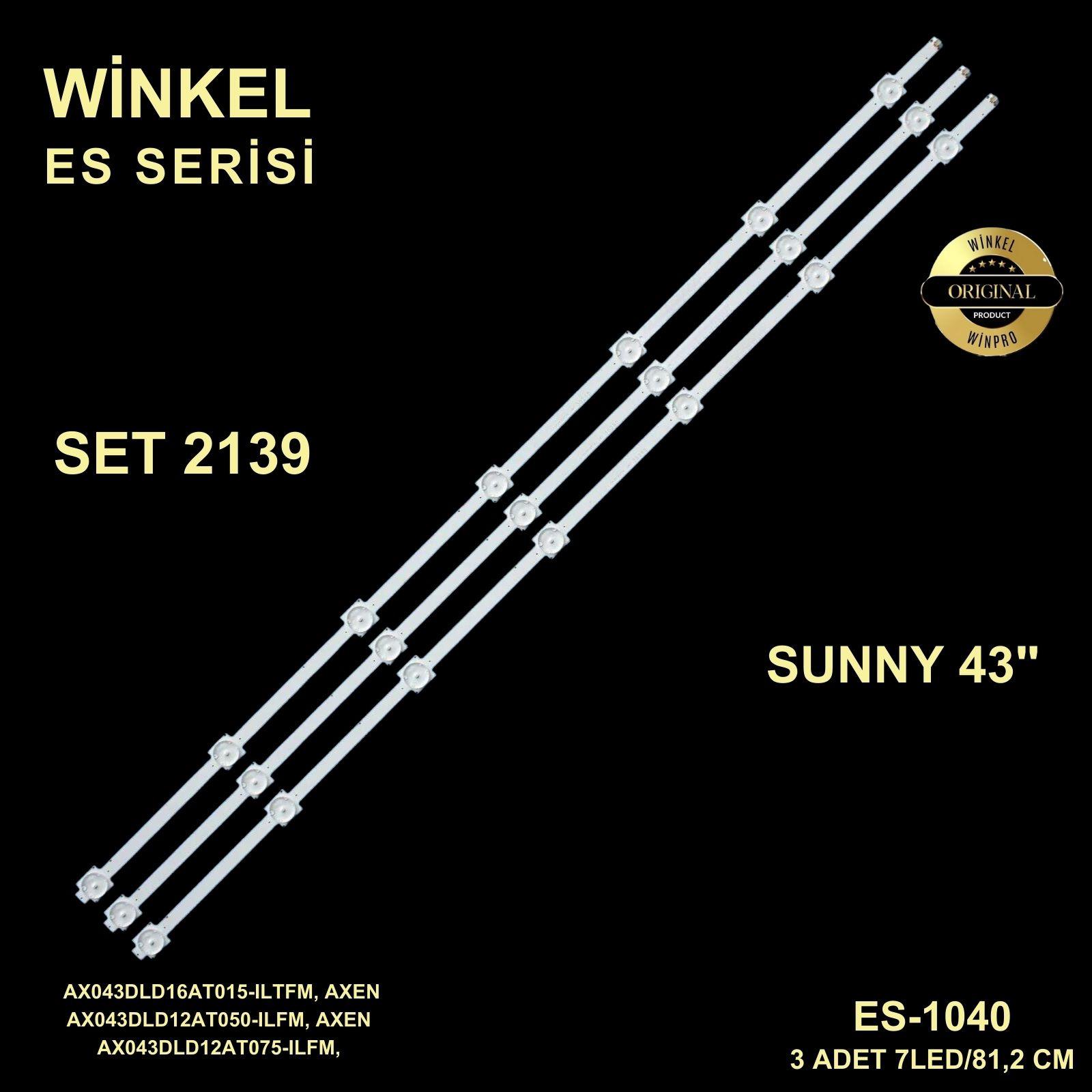 SUNNY ES-1040, E-SKA43D730 3*7, YAL13-00730300-35, 05D430307000-X1, YAL13-00715150-00, Vivax Led Tv 43S55T2S2 43'' inch 3 Adet Tv Led Bar Hi-Level HL43DLK010/0202 43'' inch 3 Adet Tv Led Bar Hi-Level HL43DLK13,0216 43'' inch 3 Adet Tv Led Bar Woon WN43DLK