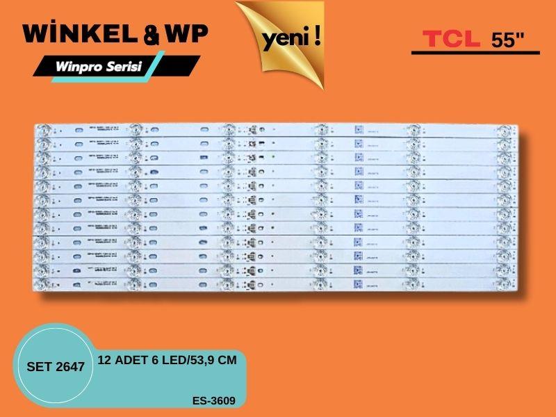 TCL ES-3609 ES 3609,TCL, 55C715, LED BAR, BACKLIGHT, WHITE, CHIP, TCL, 55C811, 55C815K, 55C715, 55C717, 55C716, 55C78, TCL-55P10-3030FC-12X6-LX20200106, YHF-4C-LB5506-YH10J, LED BAR BACKLIGHT