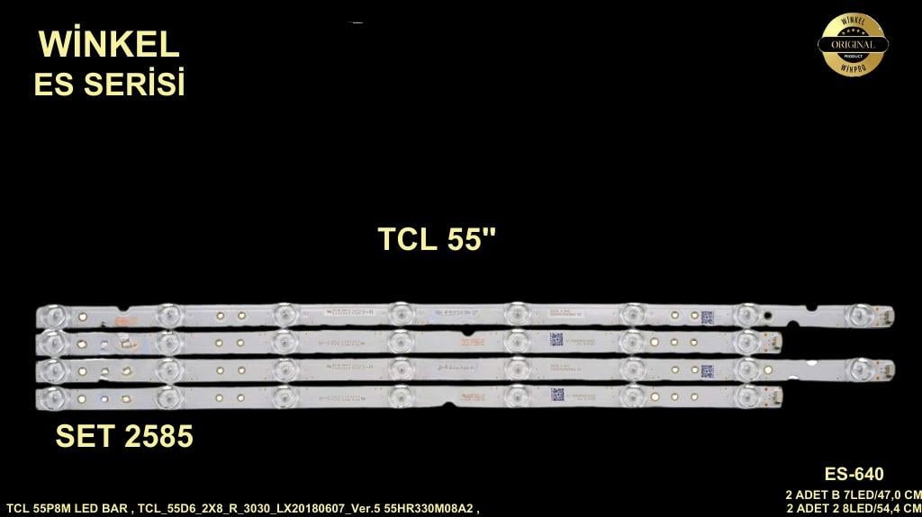 TCL55UD6306,55UD6406,TCL 55P8M LED BAR , TCL_55D6_2X8_R_3030_LX20180607_Ver.5 55HR330M08A2 ,  ES-640 ES 640