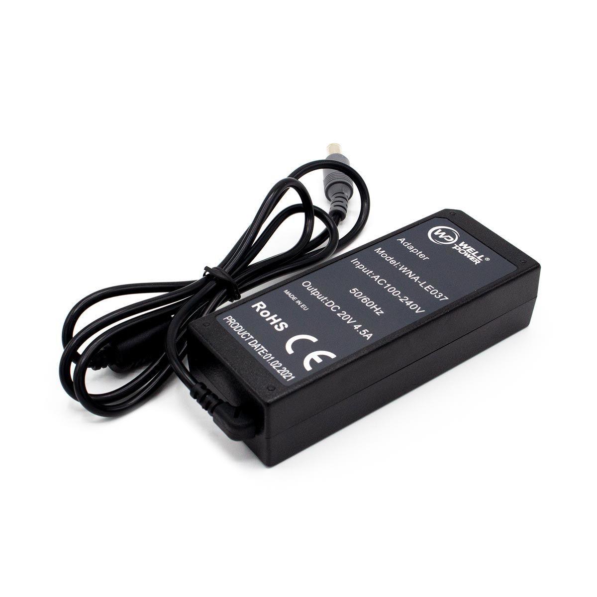 WellPower 20 Volt 4.5 Amper 7.9X5.5 Uçlu Lenova -Msı Laptop Adaptörü