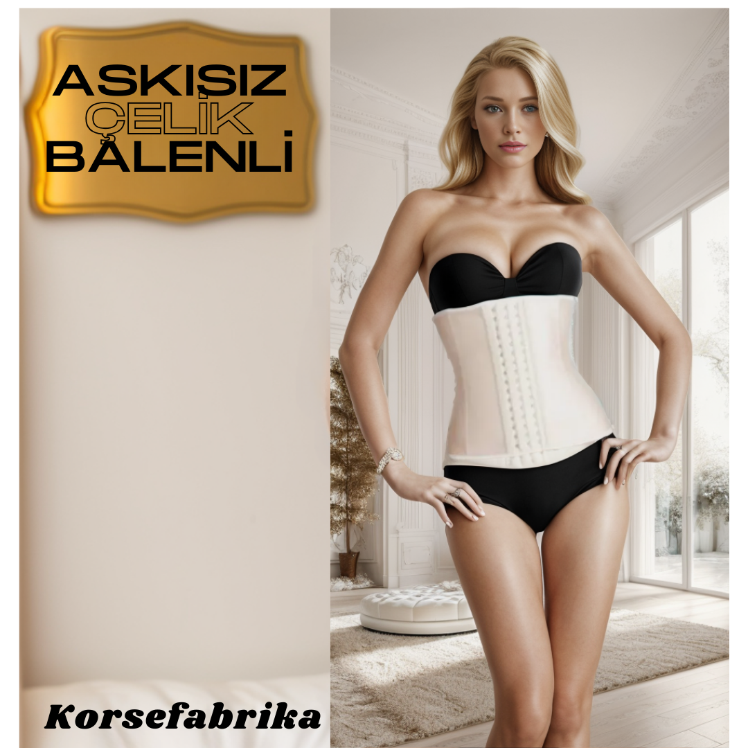 ASKISIZ ÇELİK BALENLİ TOPARLAYICI GÖBEK ve BEL KORSESİ