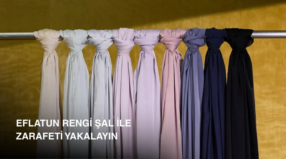 Eflatun Rengi Şal ile Zarafeti Yakalayın