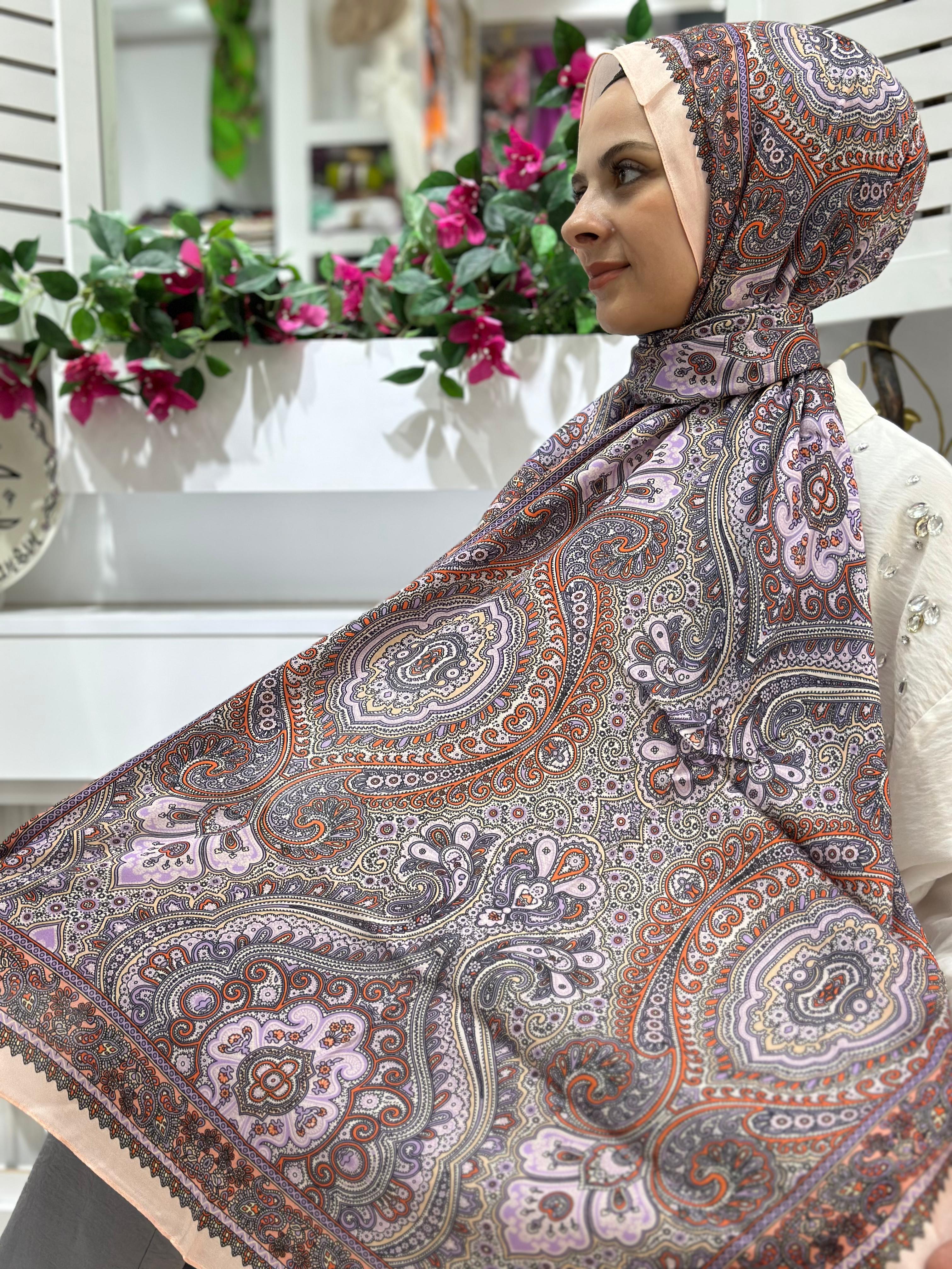 Armine Desenli Floş Viskon Şal 03
