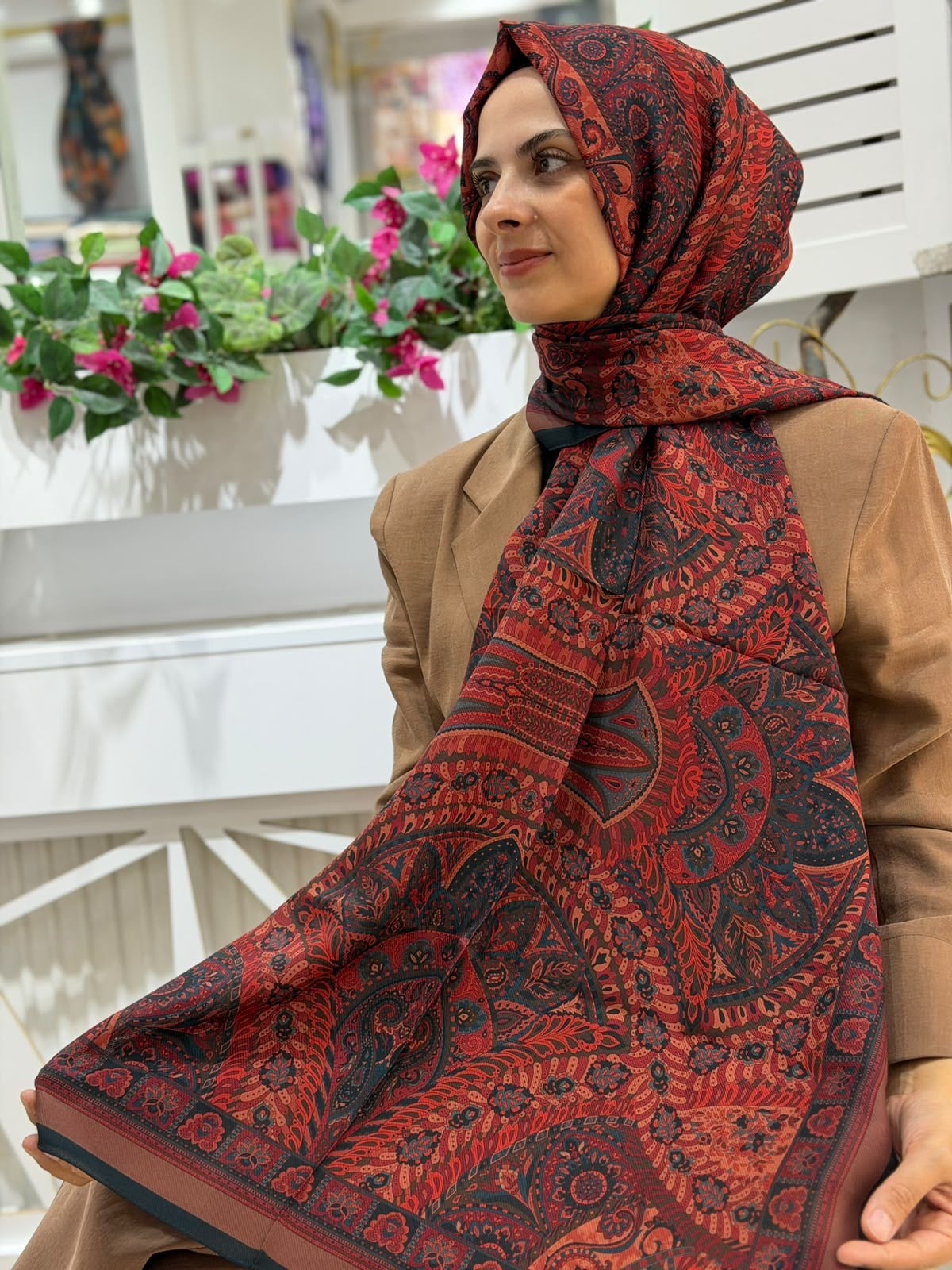 Armine Premium Desenli Şal 07