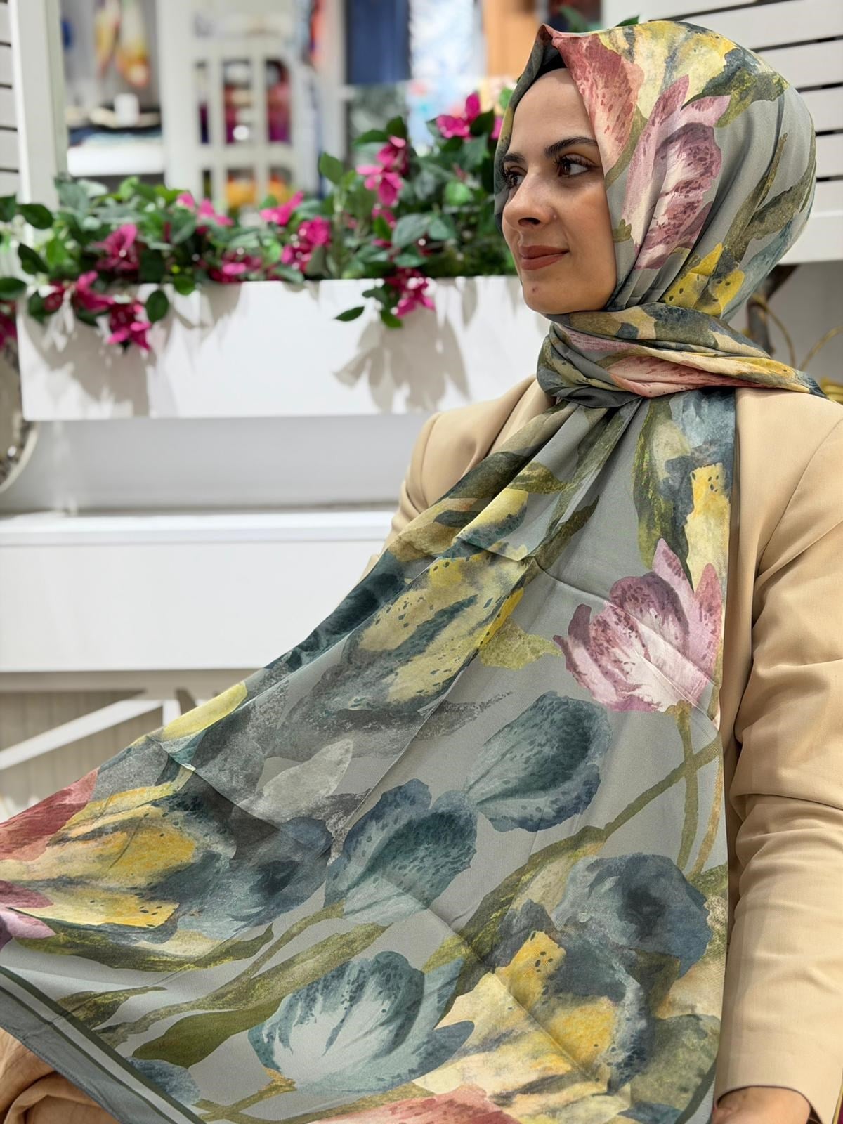 Armine Pure Floş Viskon Şal 07