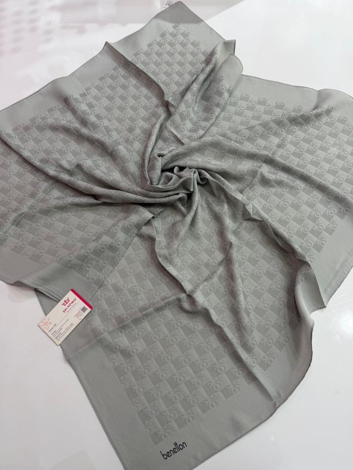 Benetton Monogram Elegante Eşarp C.Yağmur Rengi