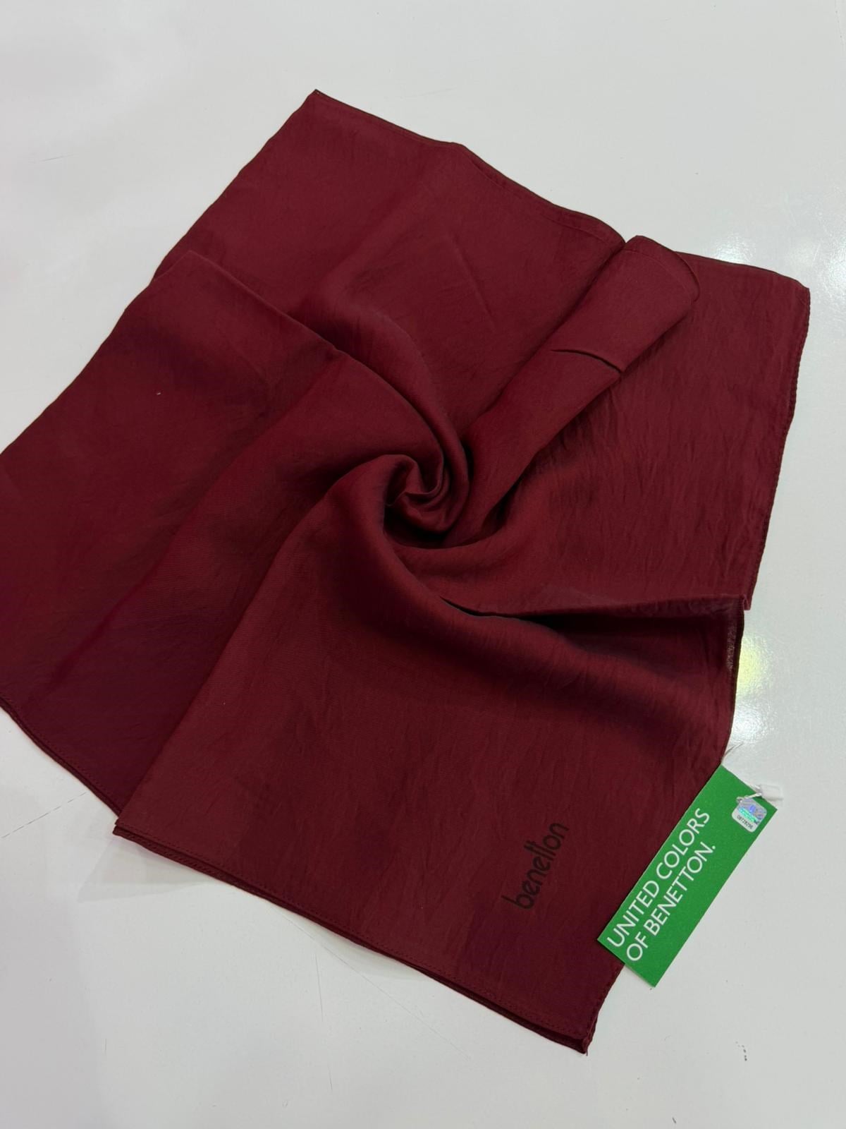 Benetton Viscon Eşarp Bordo Rengi