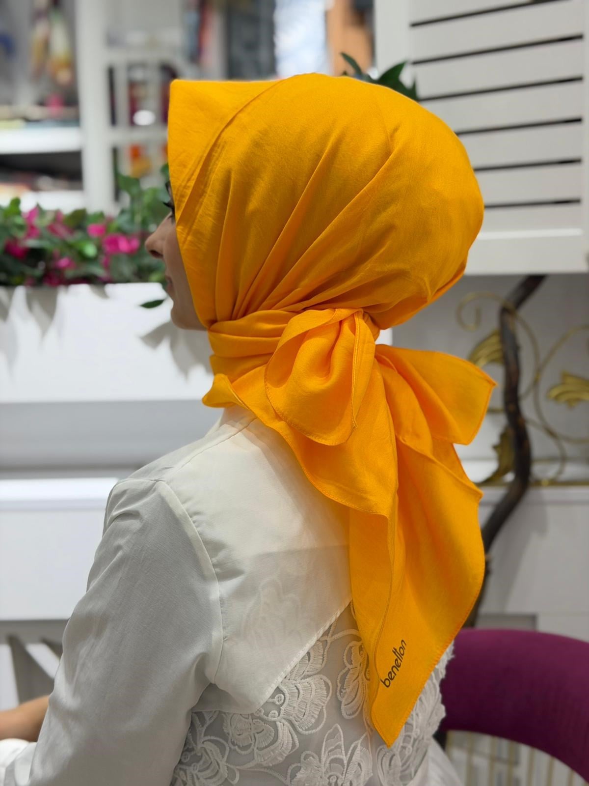 Benetton Viscon Eşarp Turuncu Rengi