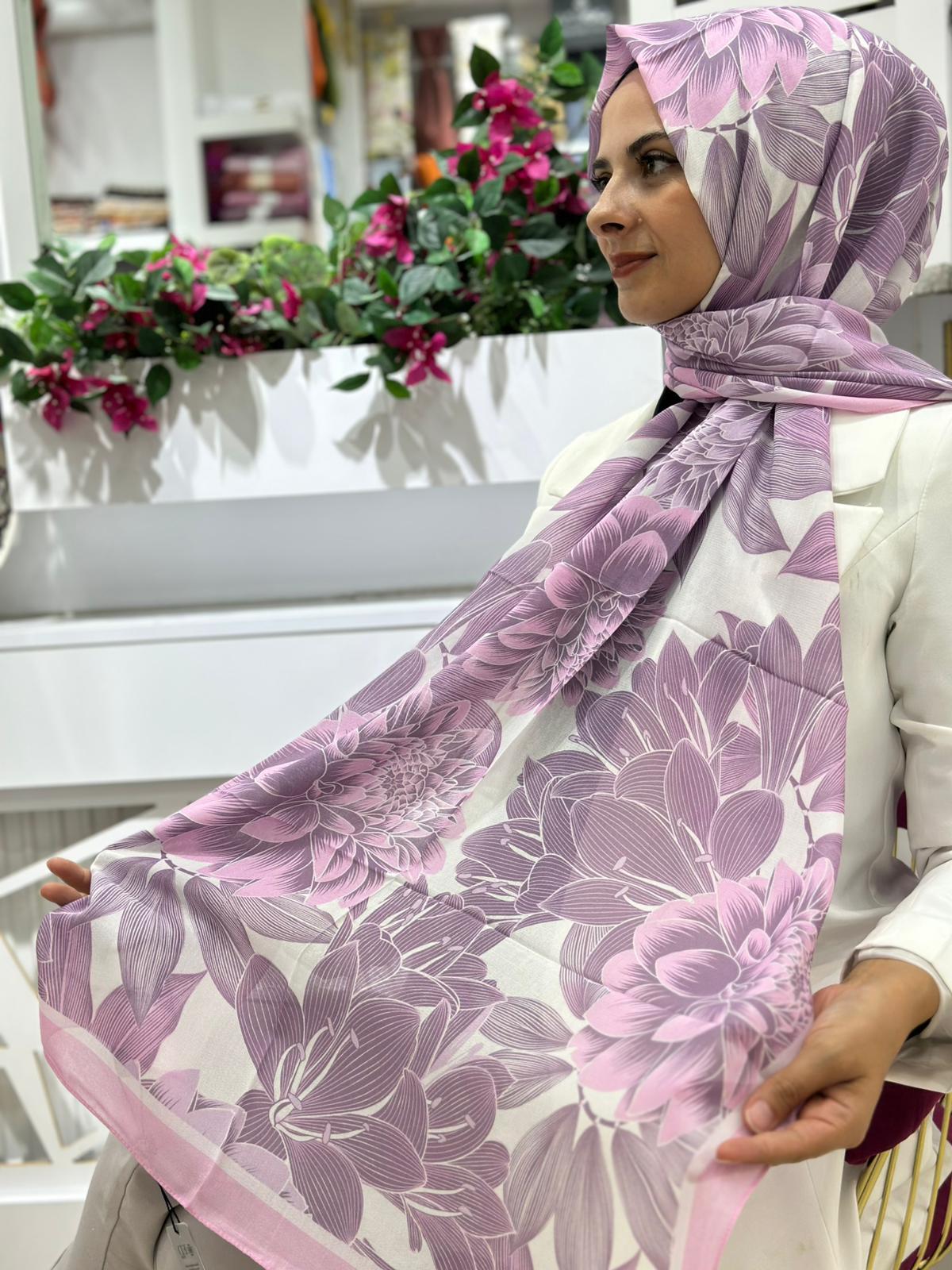 Ed Scarf Desenli Viskon Şal 06