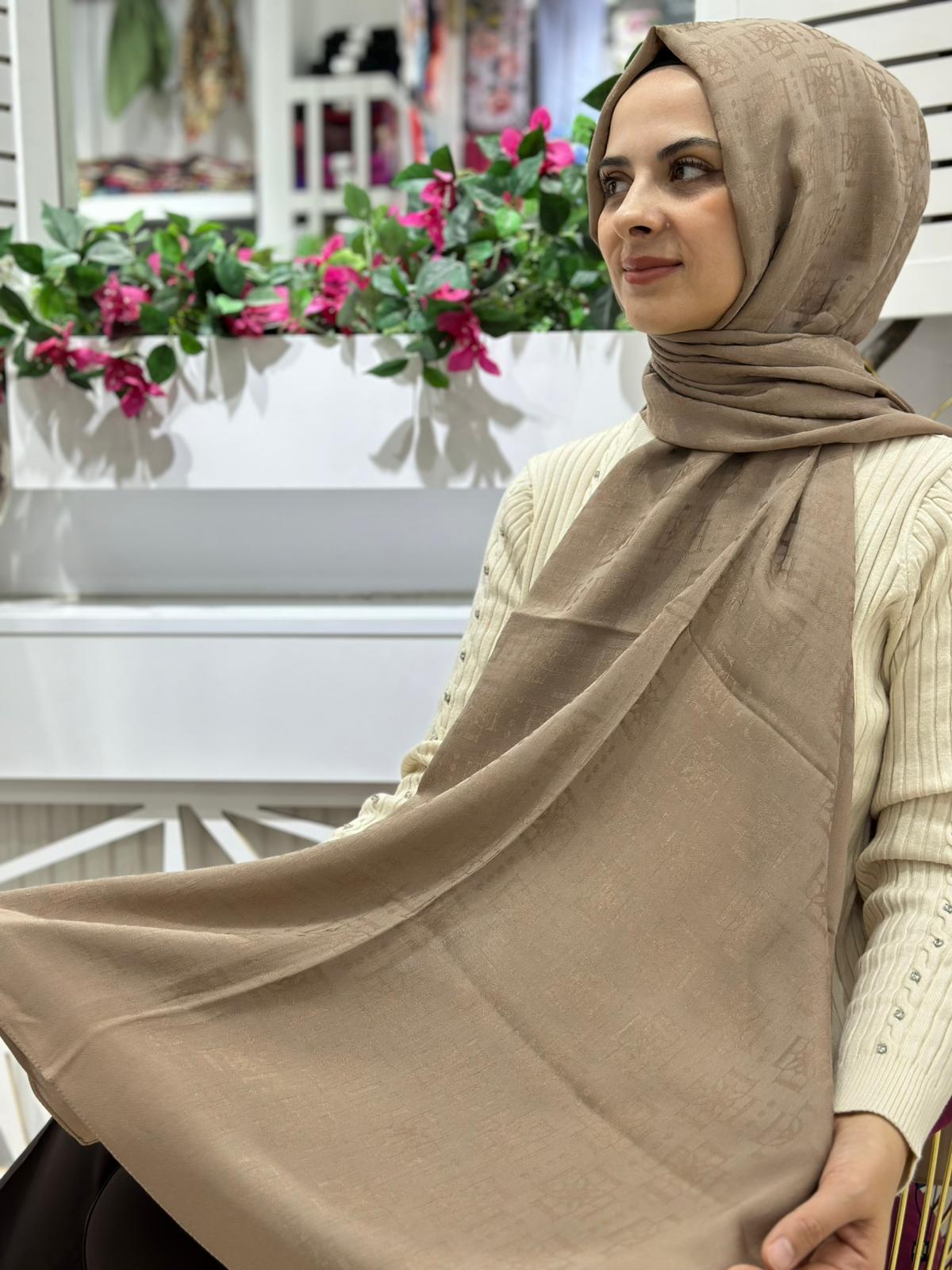Ed Scarf Naia Pamuk Logo Şal 02