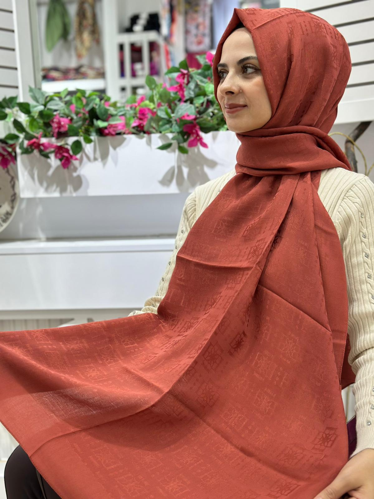 Ed Scarf Naia Pamuk Logo Şal 04