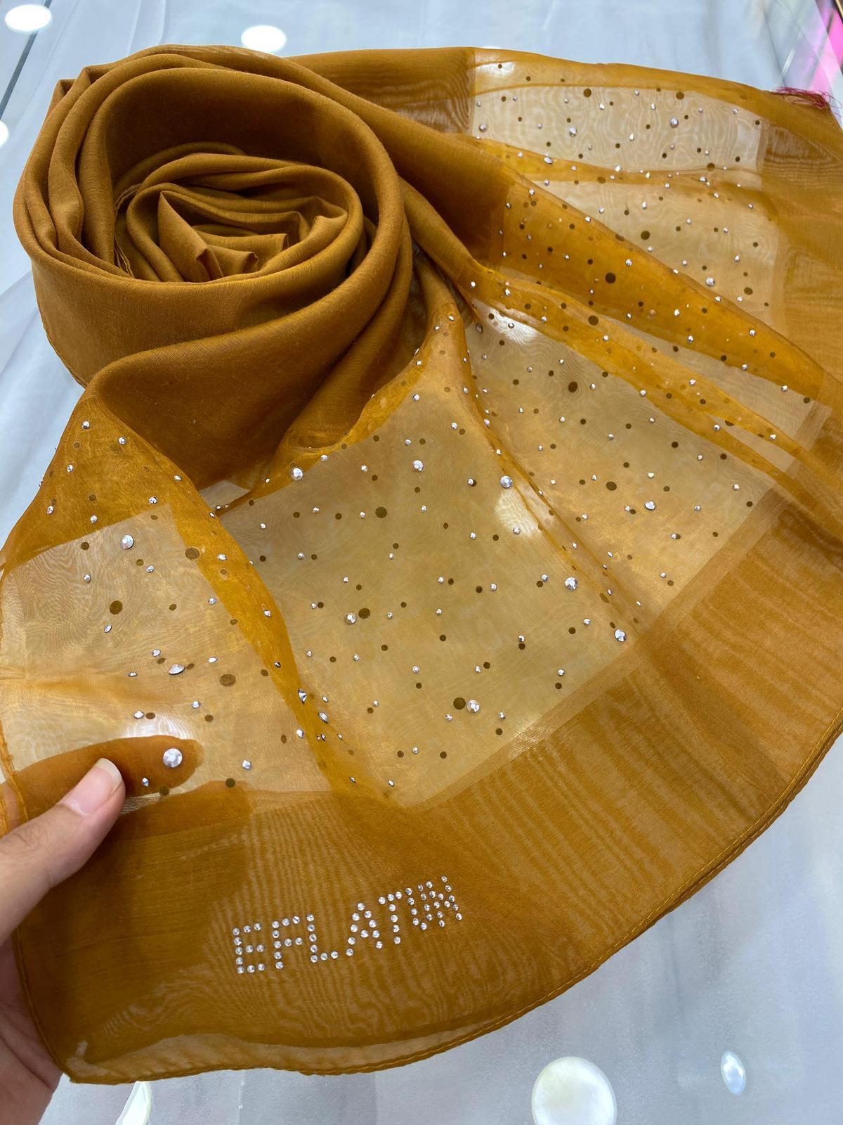 Eflatun Taşlı Şal Hardal Rengi