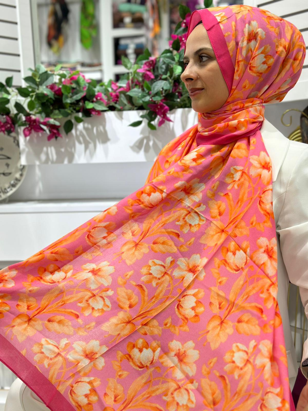 Emproyal Desenli %100 Cotton Şal 11