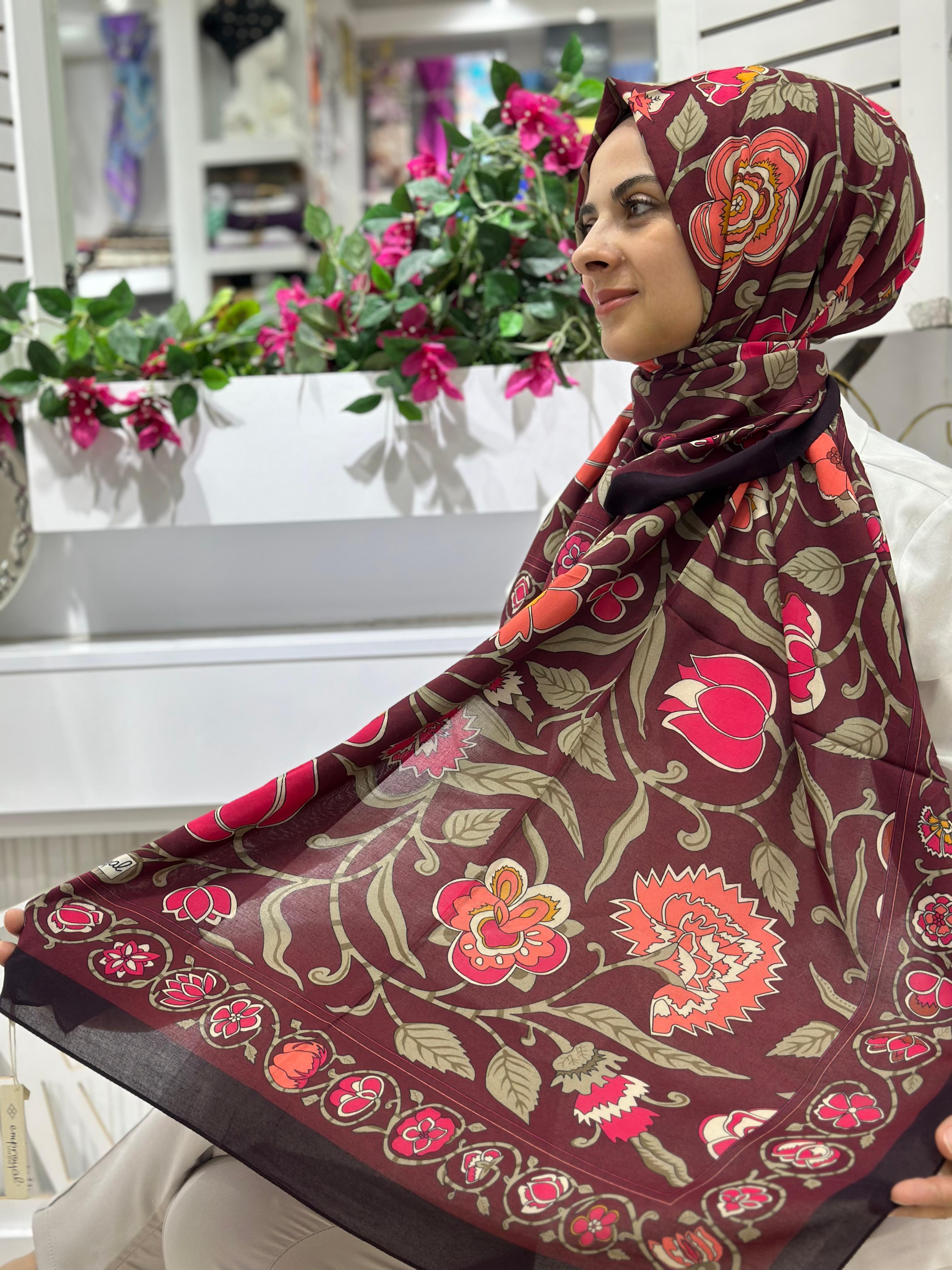 Emproyal Desenli %100 Cotton Şal 11
