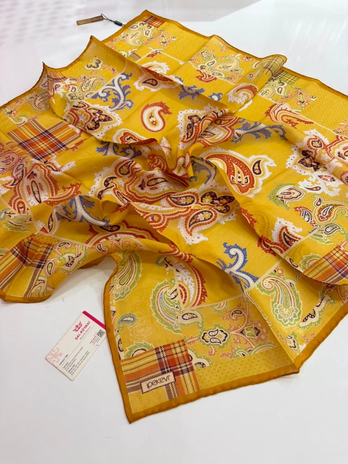 İpekevi Patchwork Desenli Tensel Eşarp 13