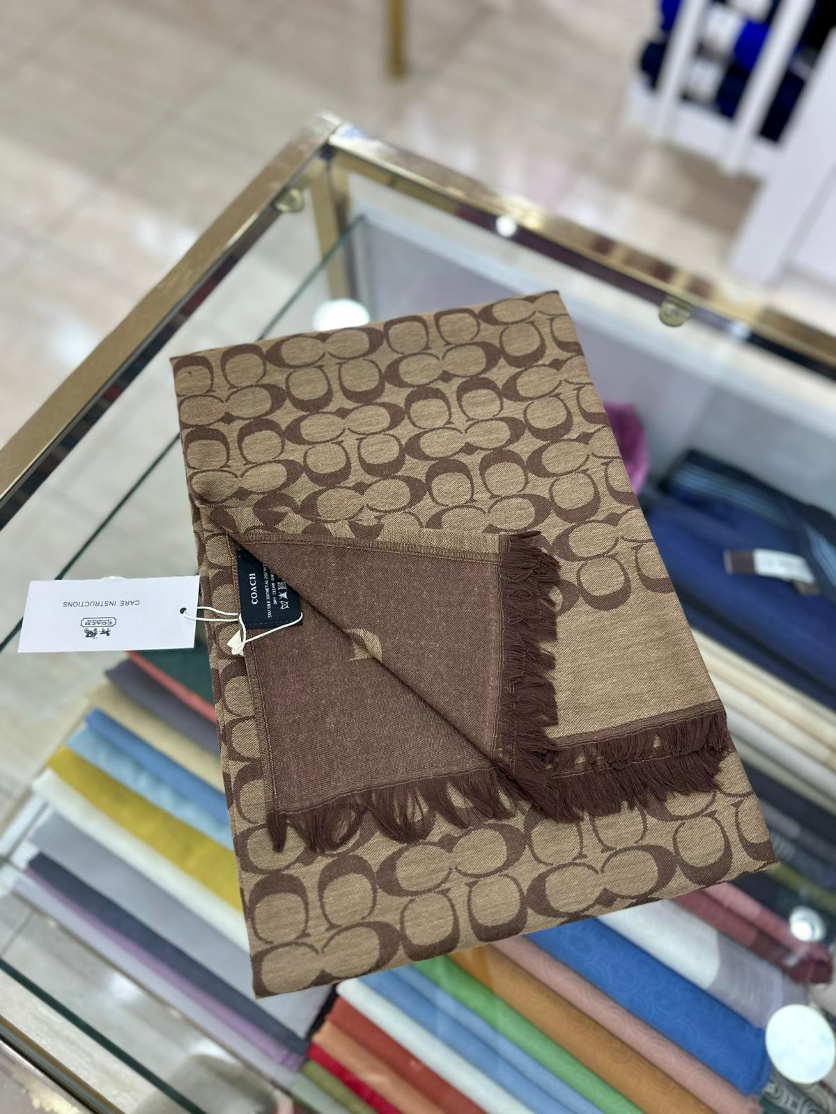 İthal Yün Pamuk Şal Camel Rengi