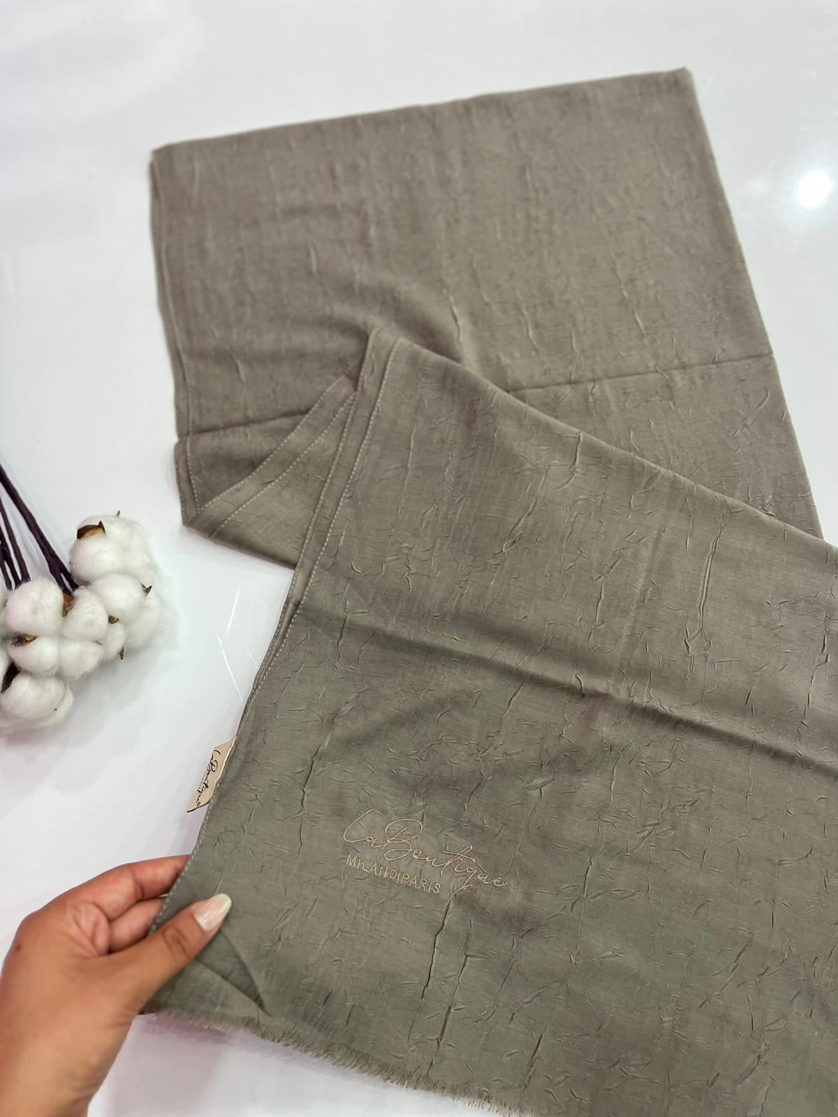 La Boutique Be Happy Bambu Şal Açık Vizon Rengi