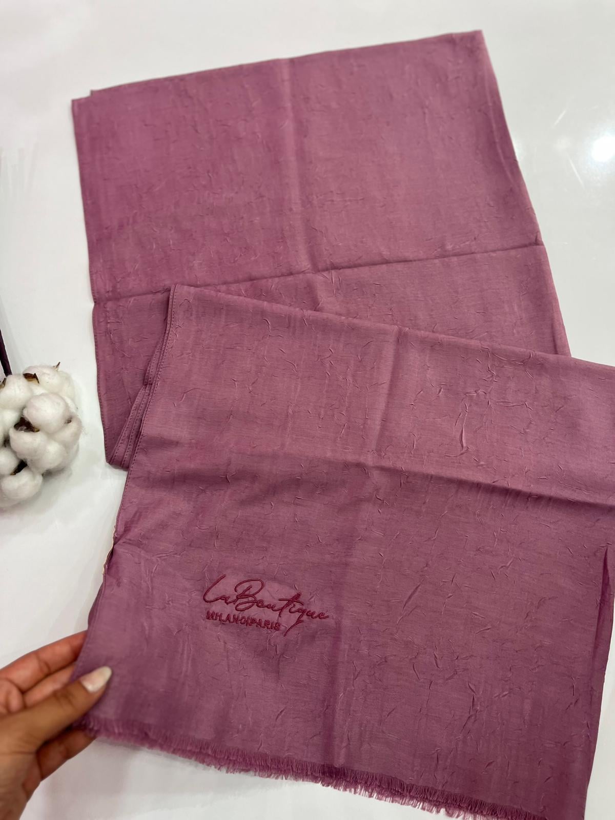 La Boutique Be Happy Bambu Şal Gül Kurusu Rengi