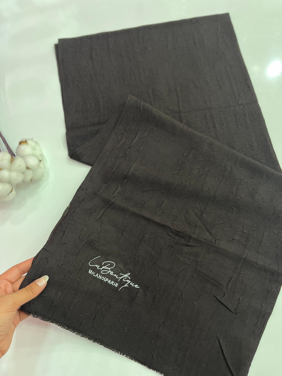 La Boutique Be Happy Bambu Şal Koyu Antrasit Rengi