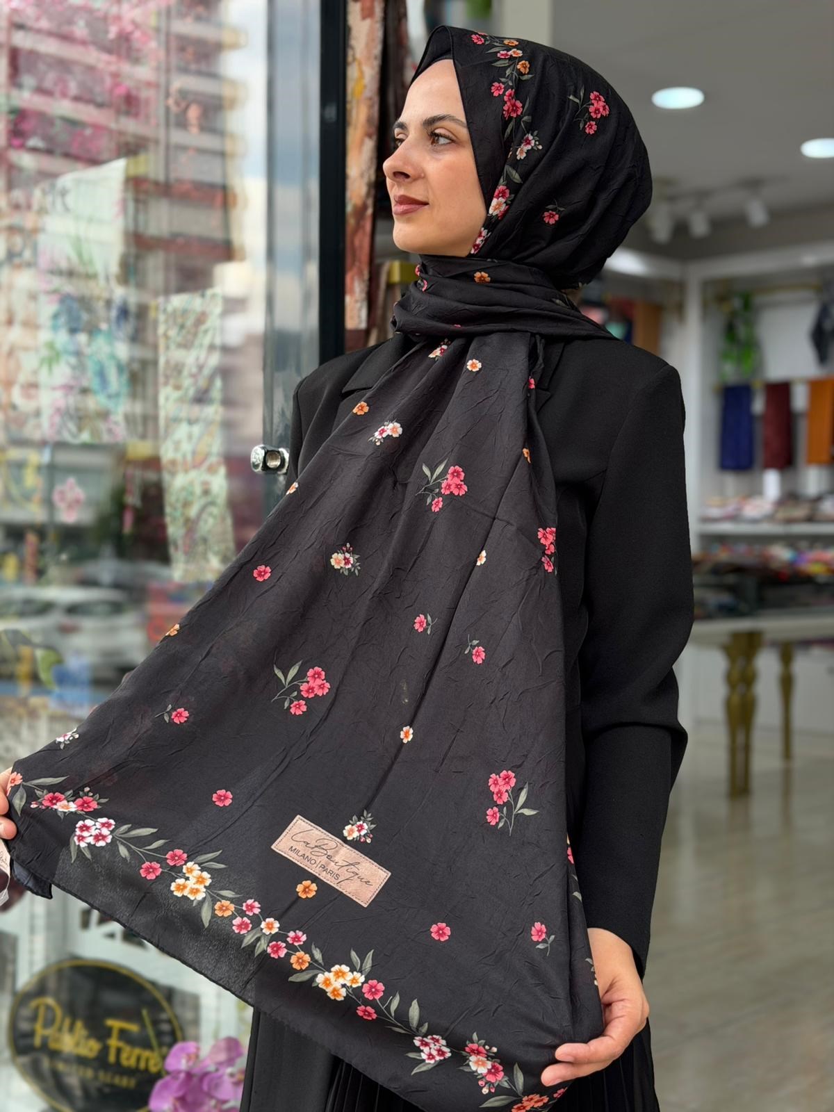 La Boutique Desenli Crush Şal 01