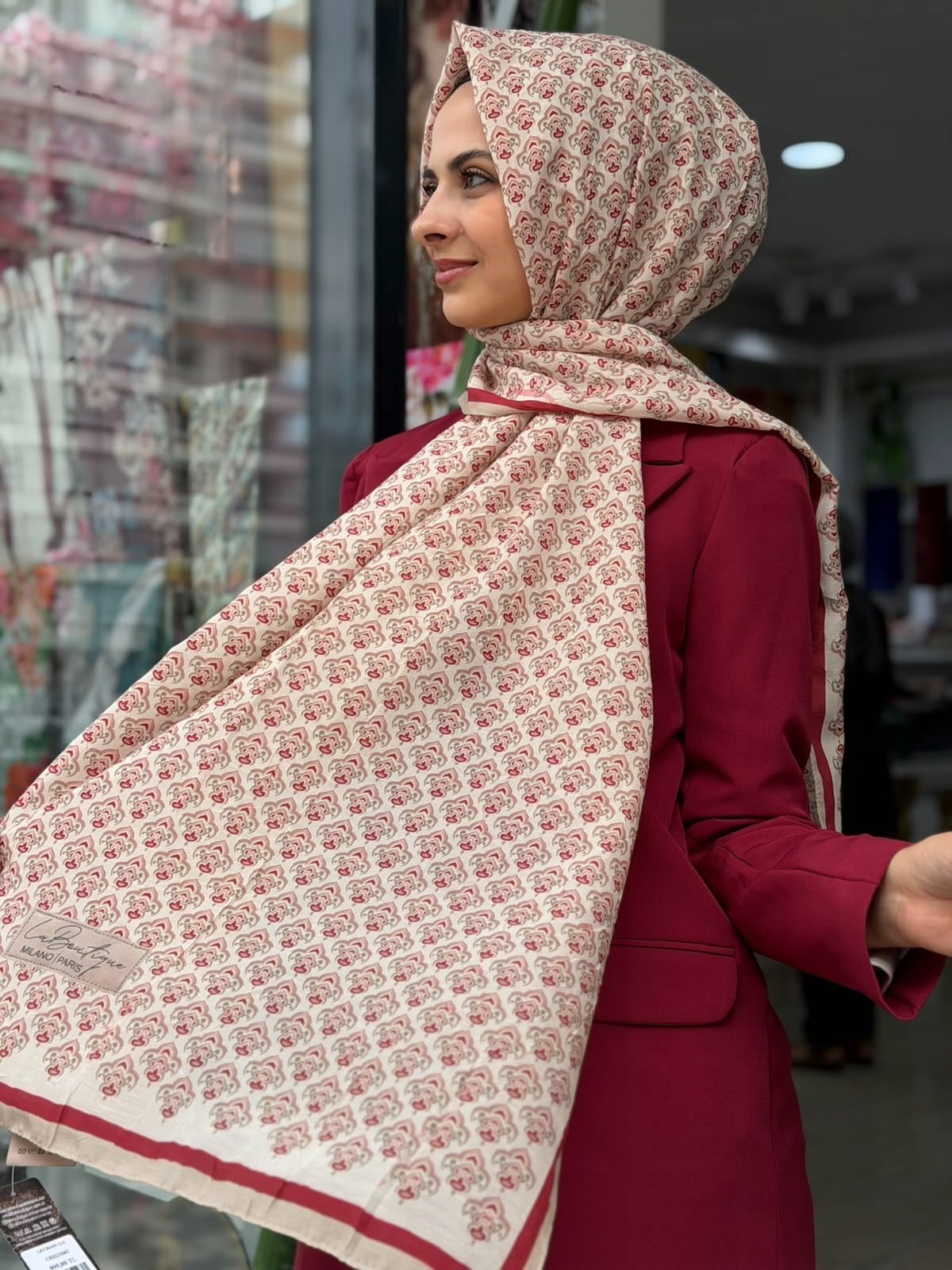 La Boutique Desenli Crush Şal 02