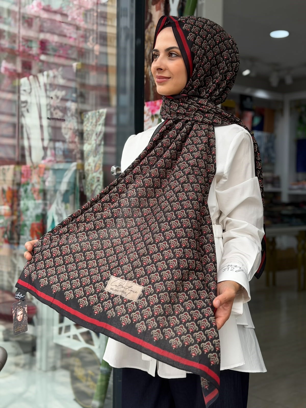 La Boutique Desenli Crush Şal 07