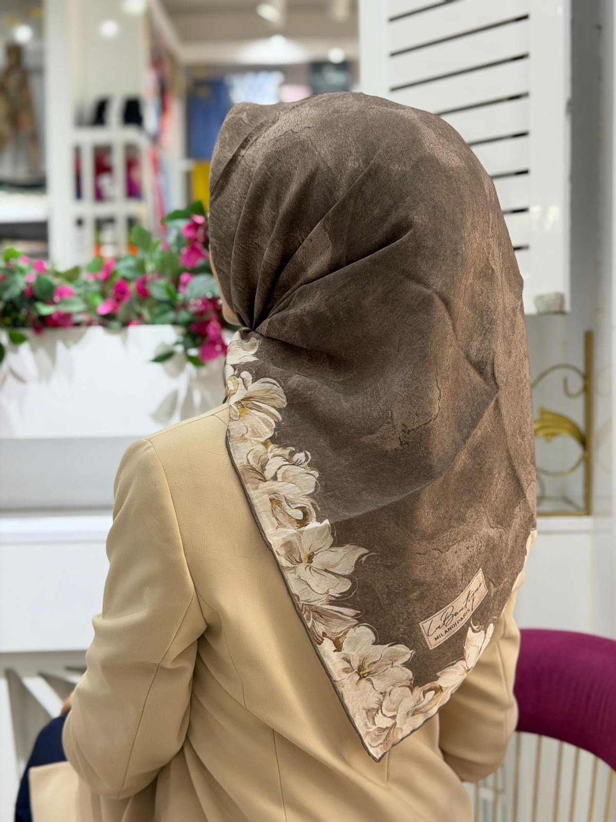 La Boutique Desenli Organik Eşarp 2608