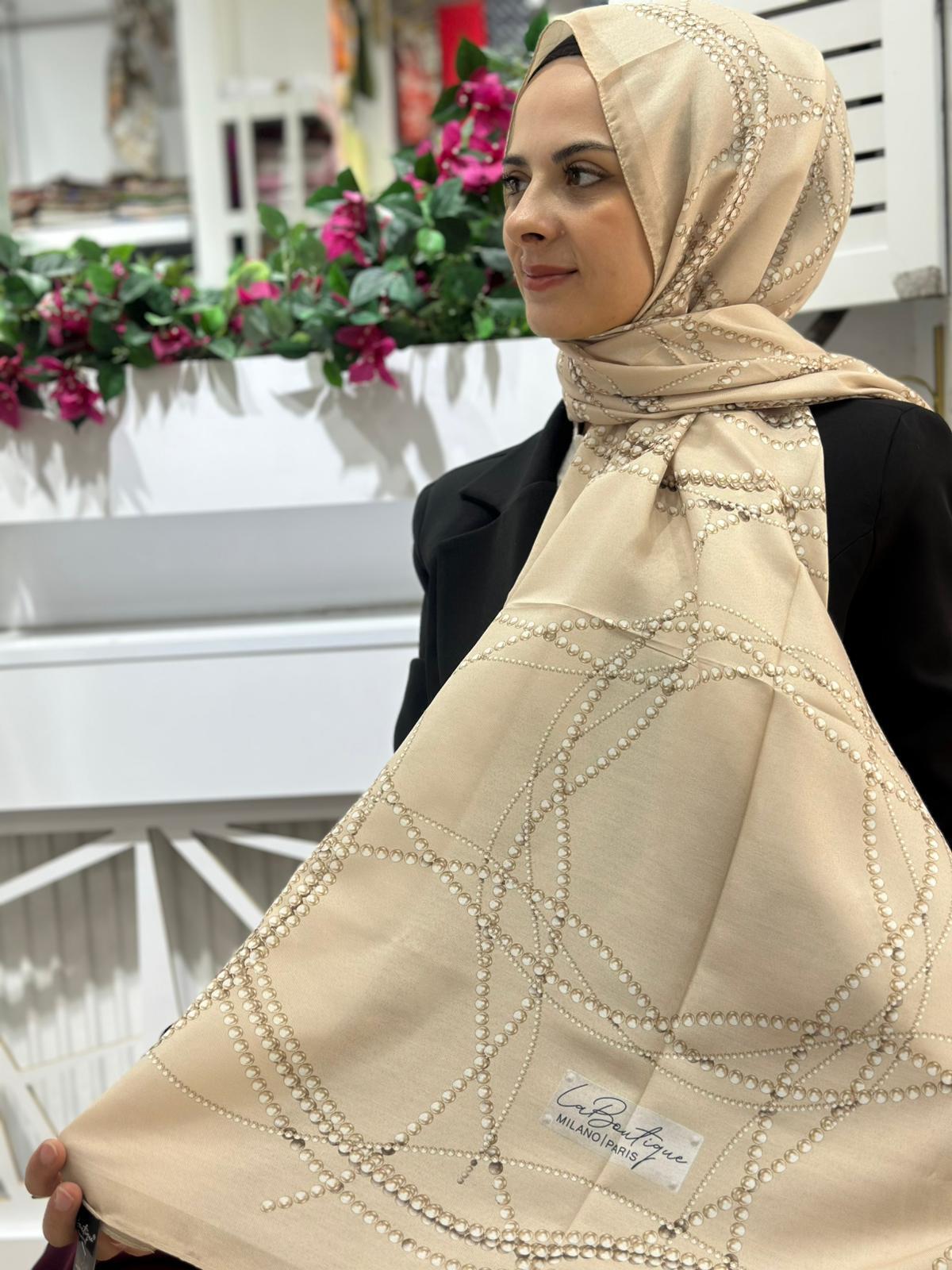 La Boutique Desenli Özel Seri Şal 1808-04-1