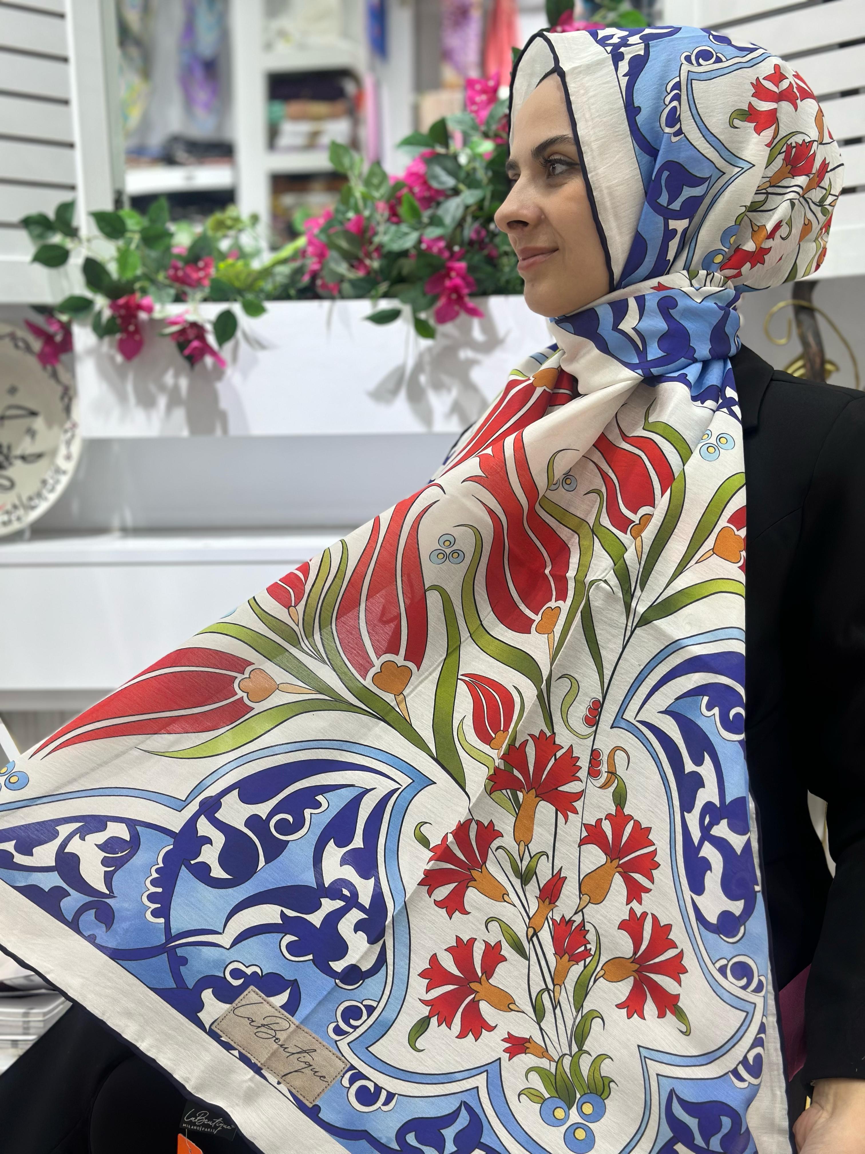 La boutique Desenli Yaz Serinliği Şal 2202-01