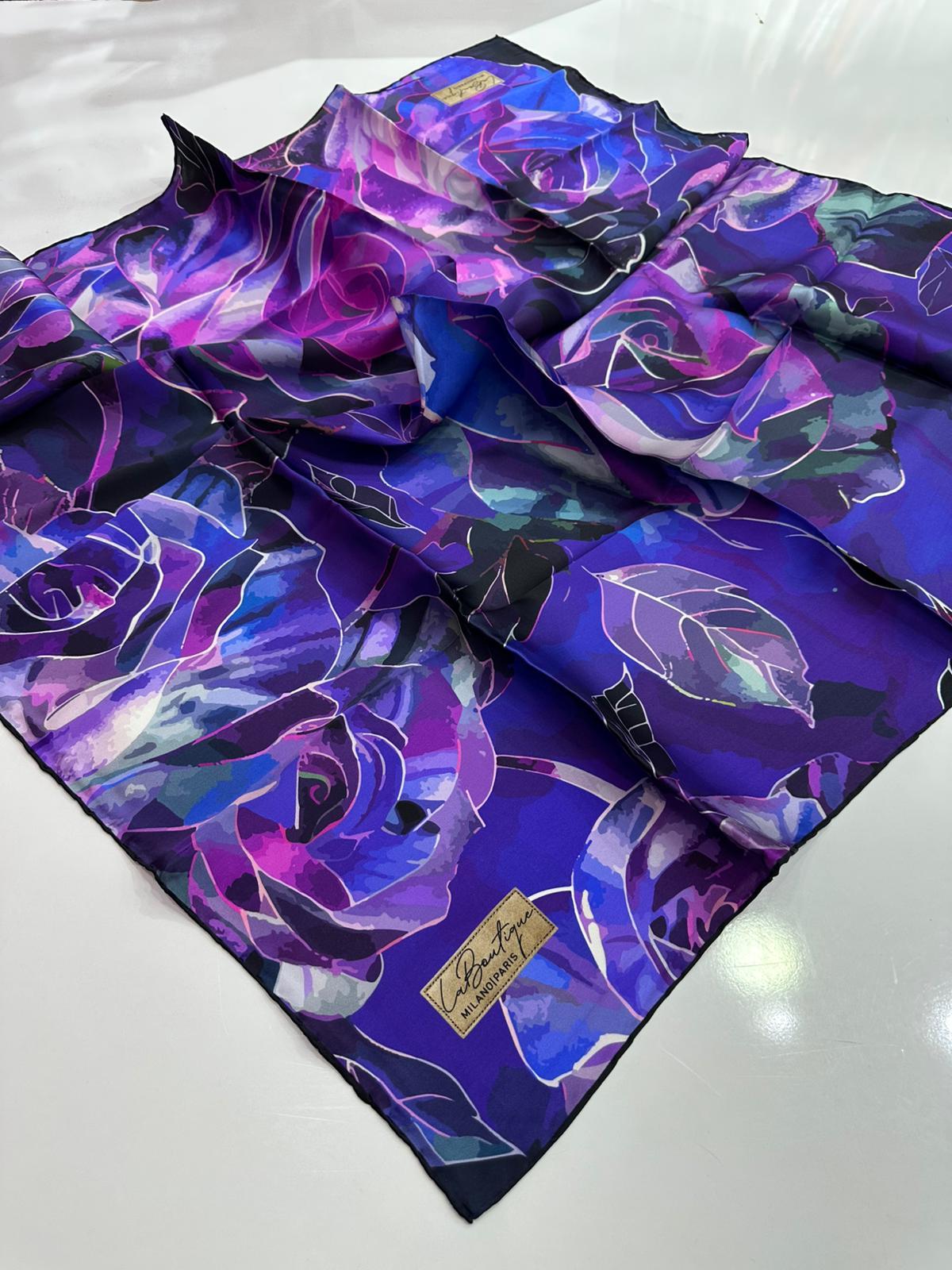 La Boutique İpek Eşarp Mor Rengi