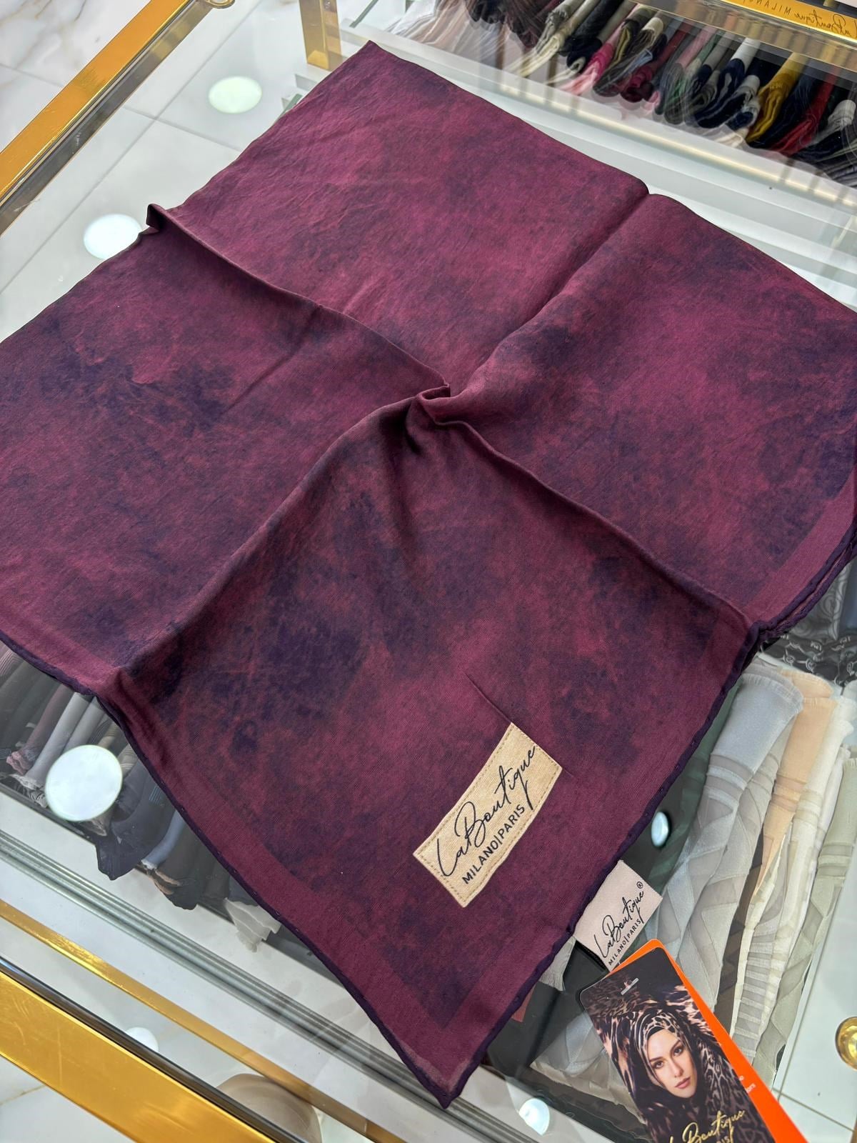 La Boutique Yeni Sezon Bulut Tek Renk Güz Yaz Serinliği Eşarp 7129