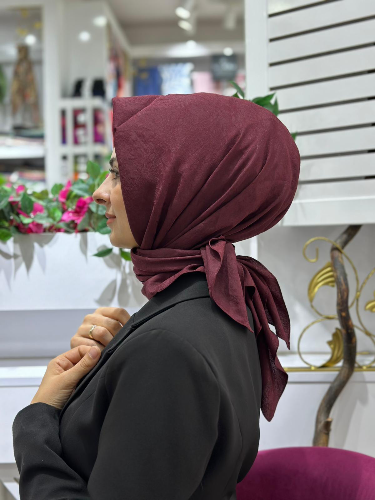 Liza Efekt Şal 22 Kızılcık Rengi