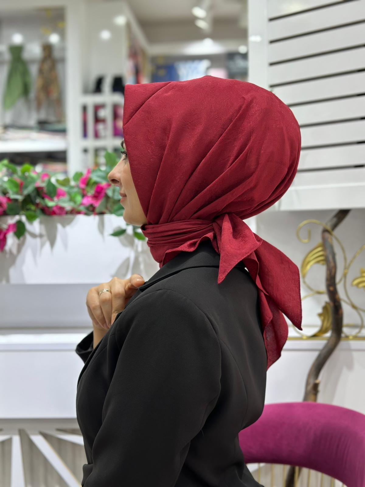 Liza Efekt Şal 23 Bordo Rengi