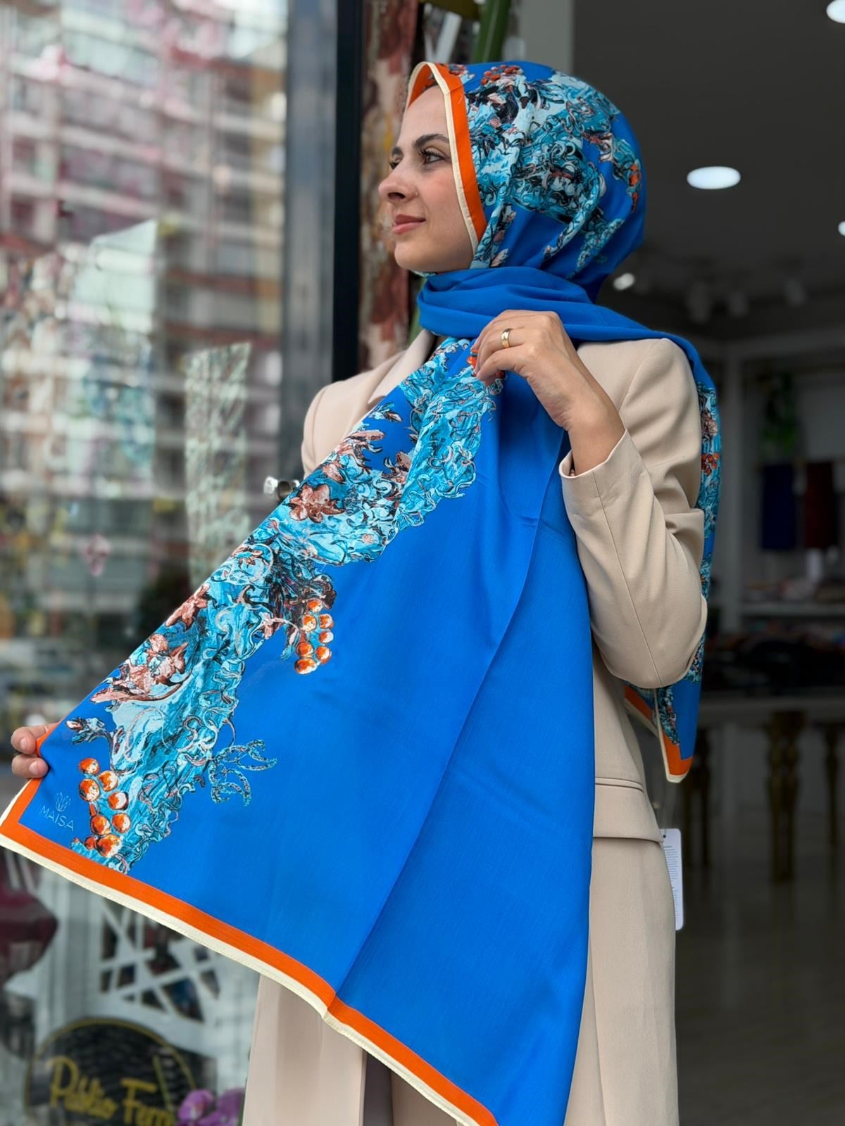 Maisa Floş Fiskon Desenli Şal 03