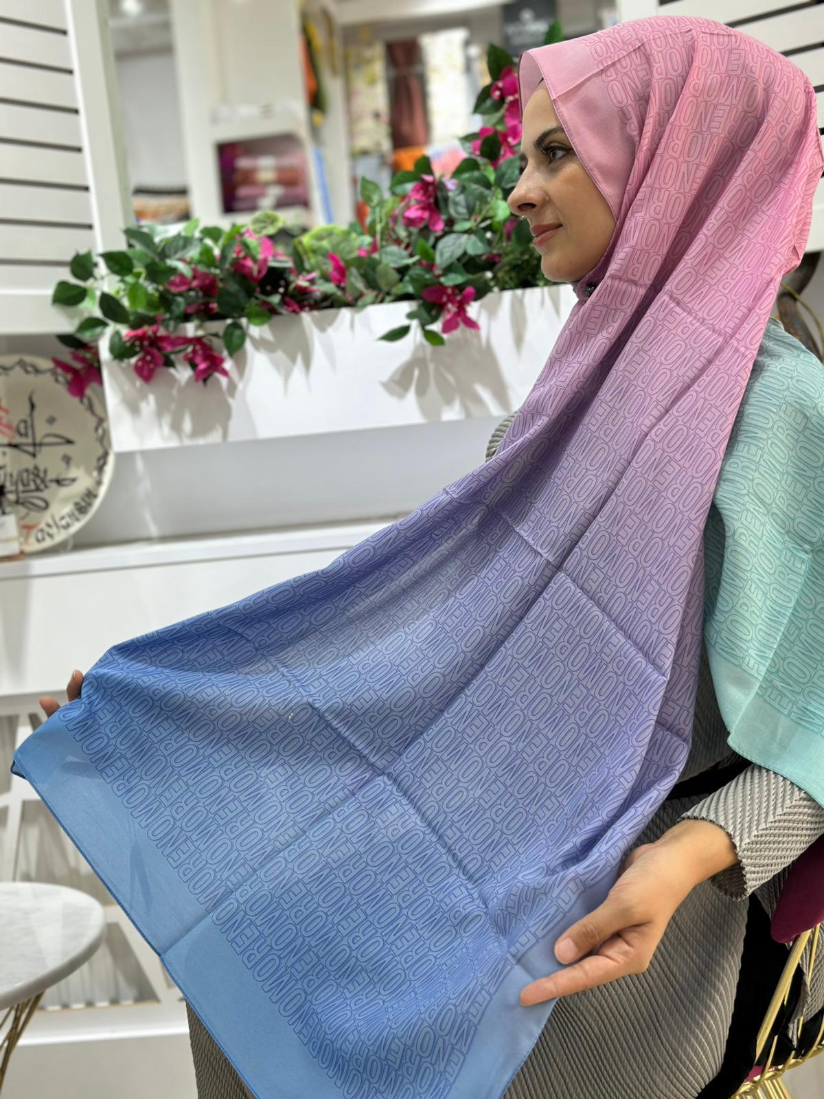 Moreno Silk Desenli Pamuk İpek Şal
